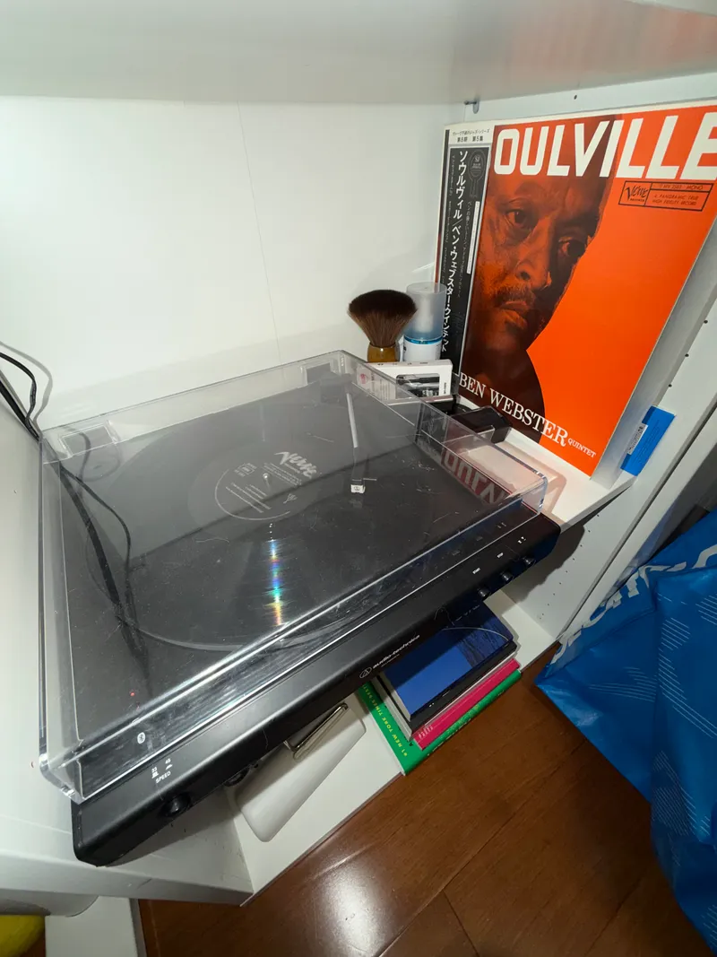 Vinyl spinning on the turntable